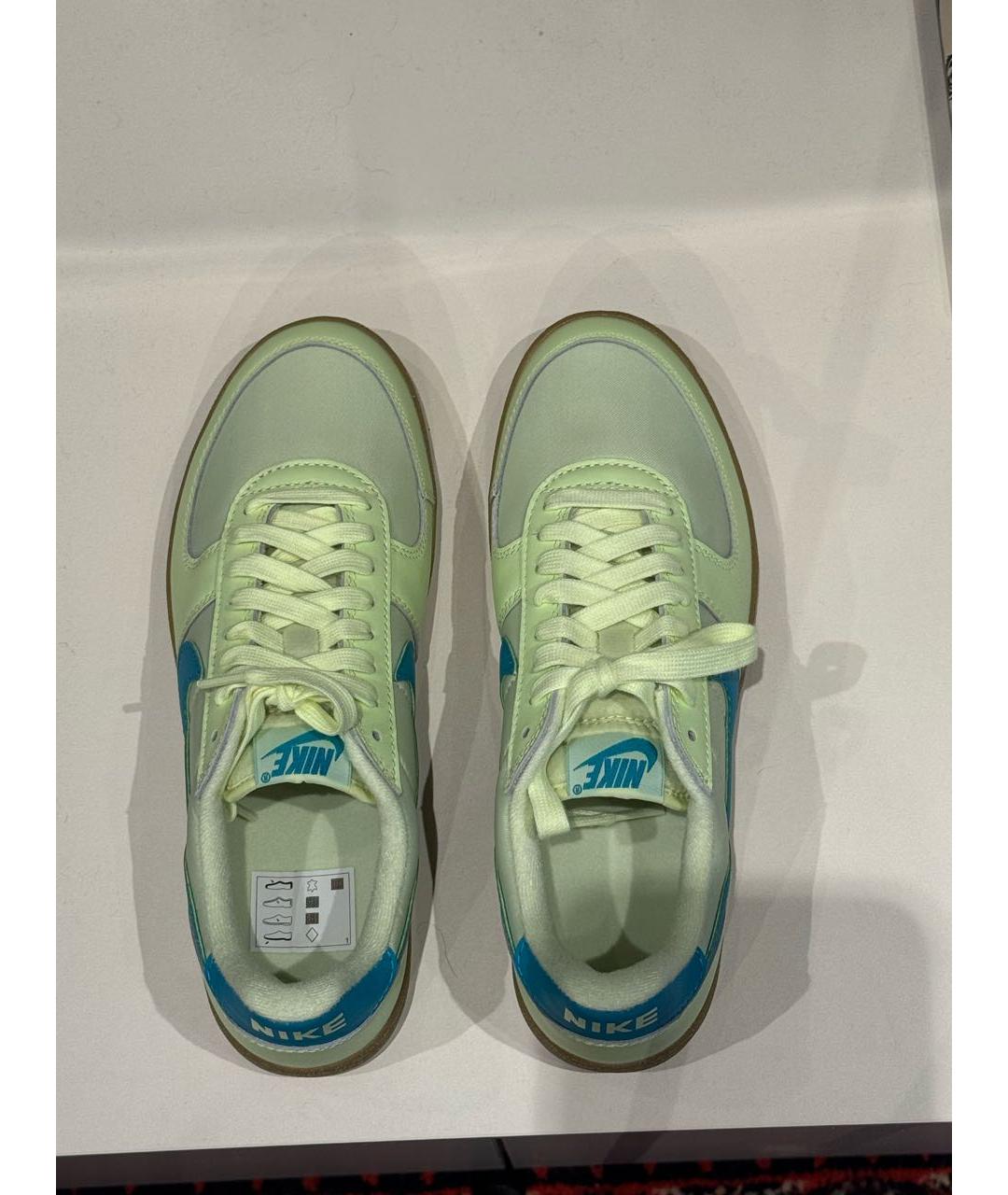 NIKE Салатовые текстильные низкие кроссовки / кеды, фото 3