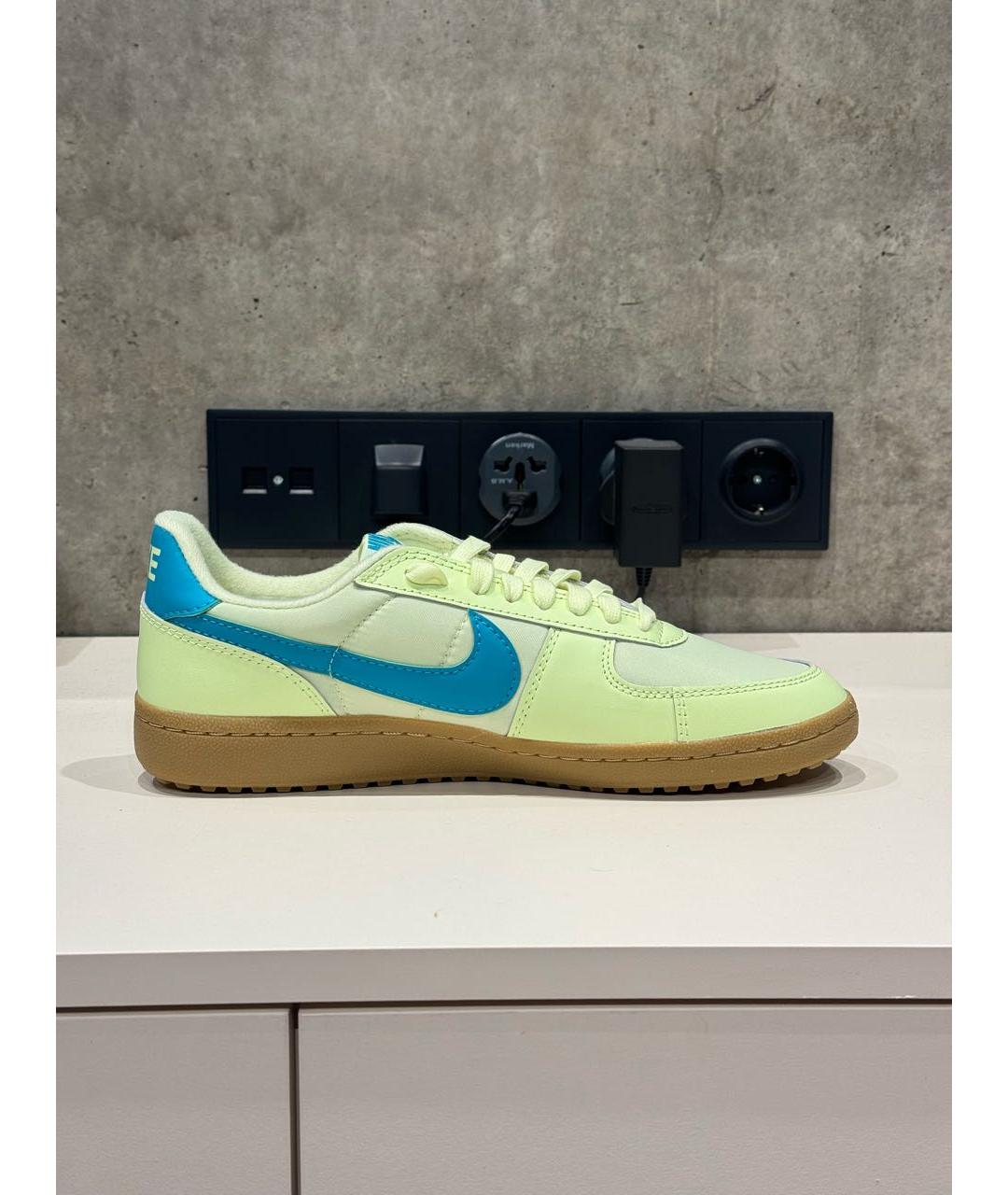 NIKE Салатовые текстильные низкие кроссовки / кеды, фото 9