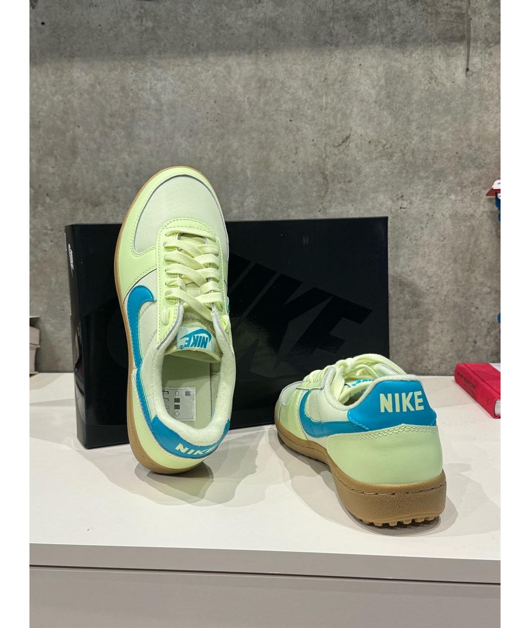 NIKE Салатовые текстильные низкие кроссовки / кеды, фото 8