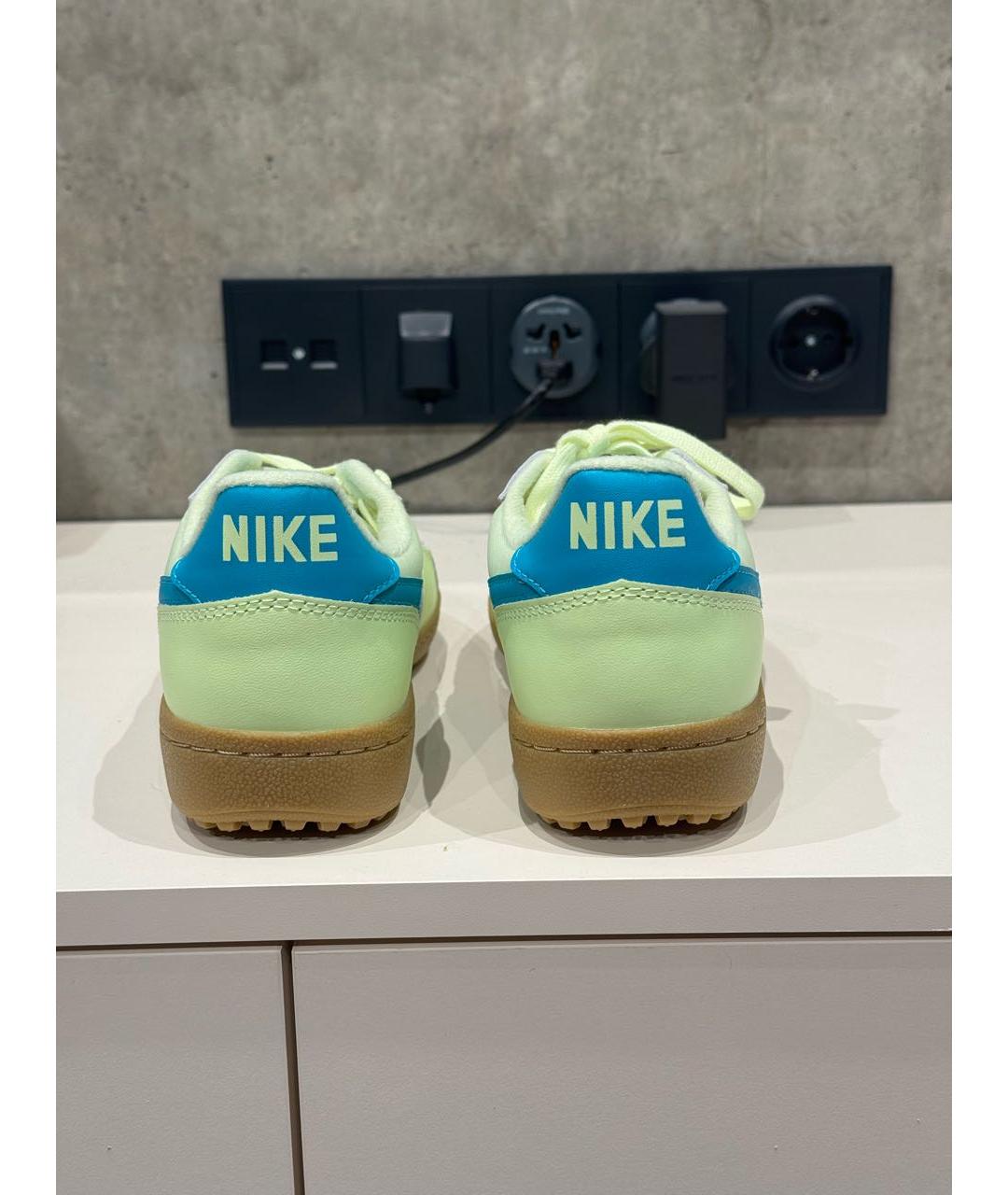 NIKE Салатовые текстильные низкие кроссовки / кеды, фото 4