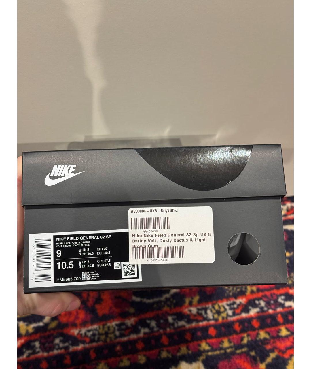 NIKE Салатовые текстильные низкие кроссовки / кеды, фото 5