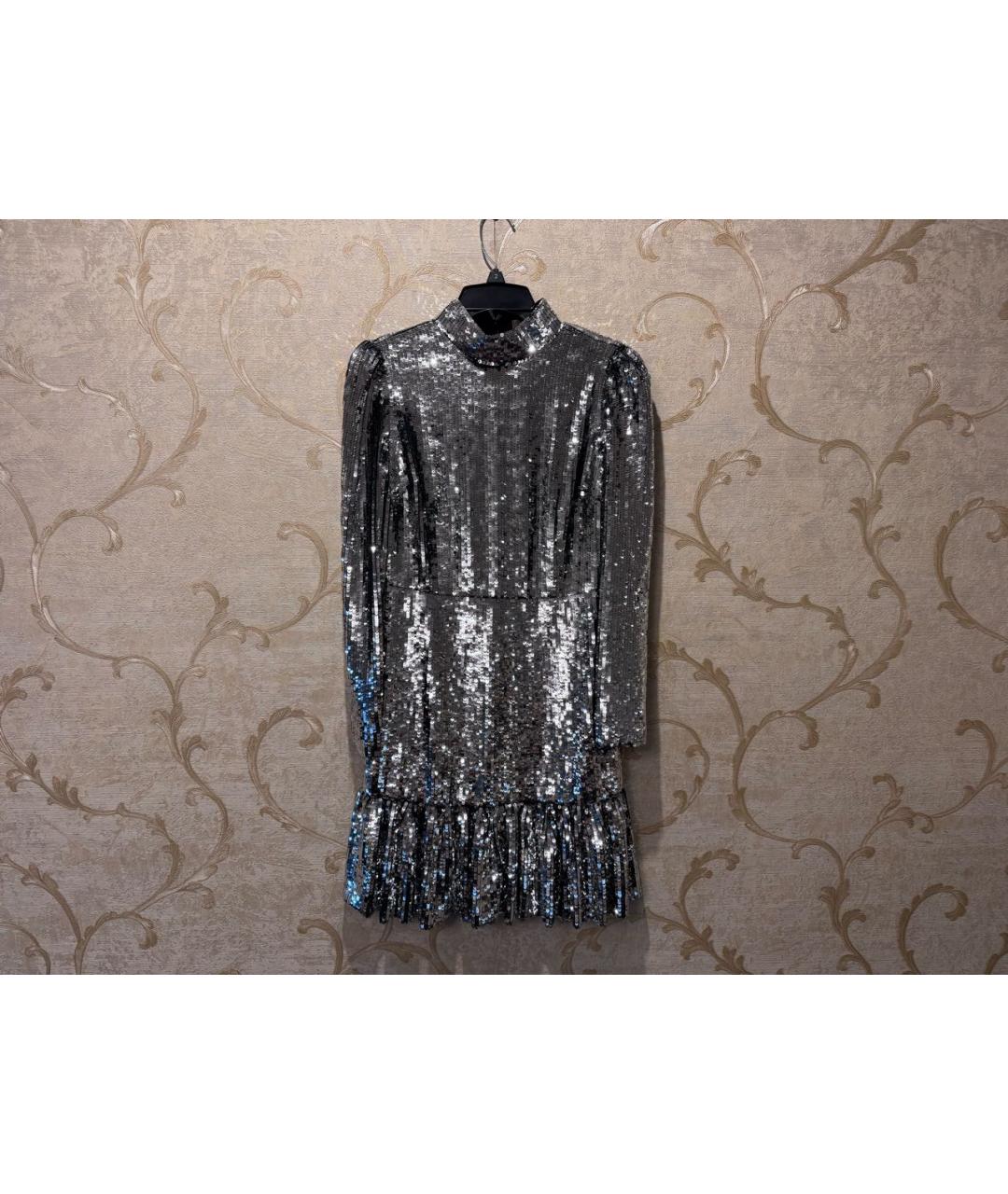 MICHAEL KORS Серебряное полиэстеровое платье, фото 5