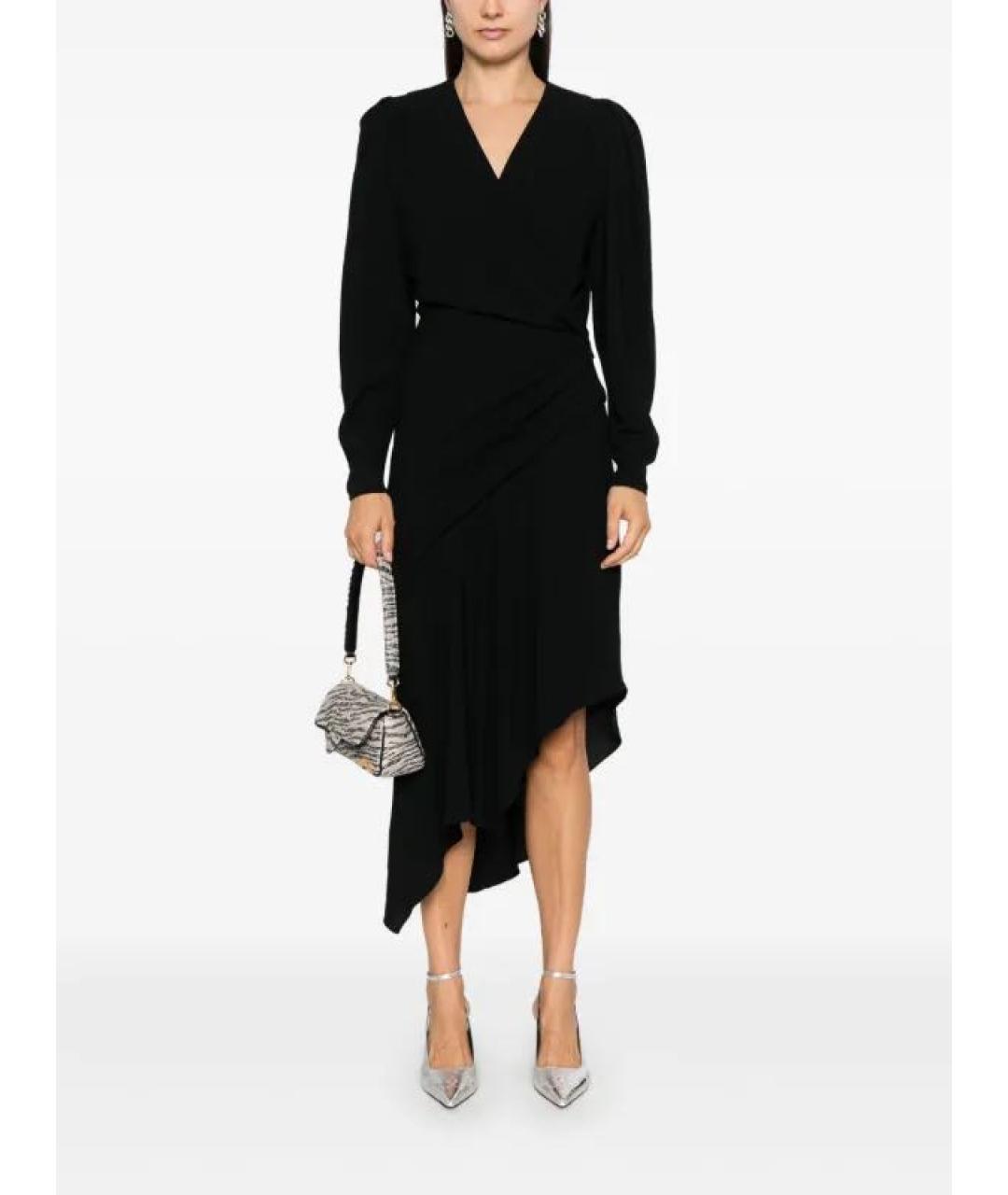 IRO Черное полиэстеровое коктейльное платье, фото 2