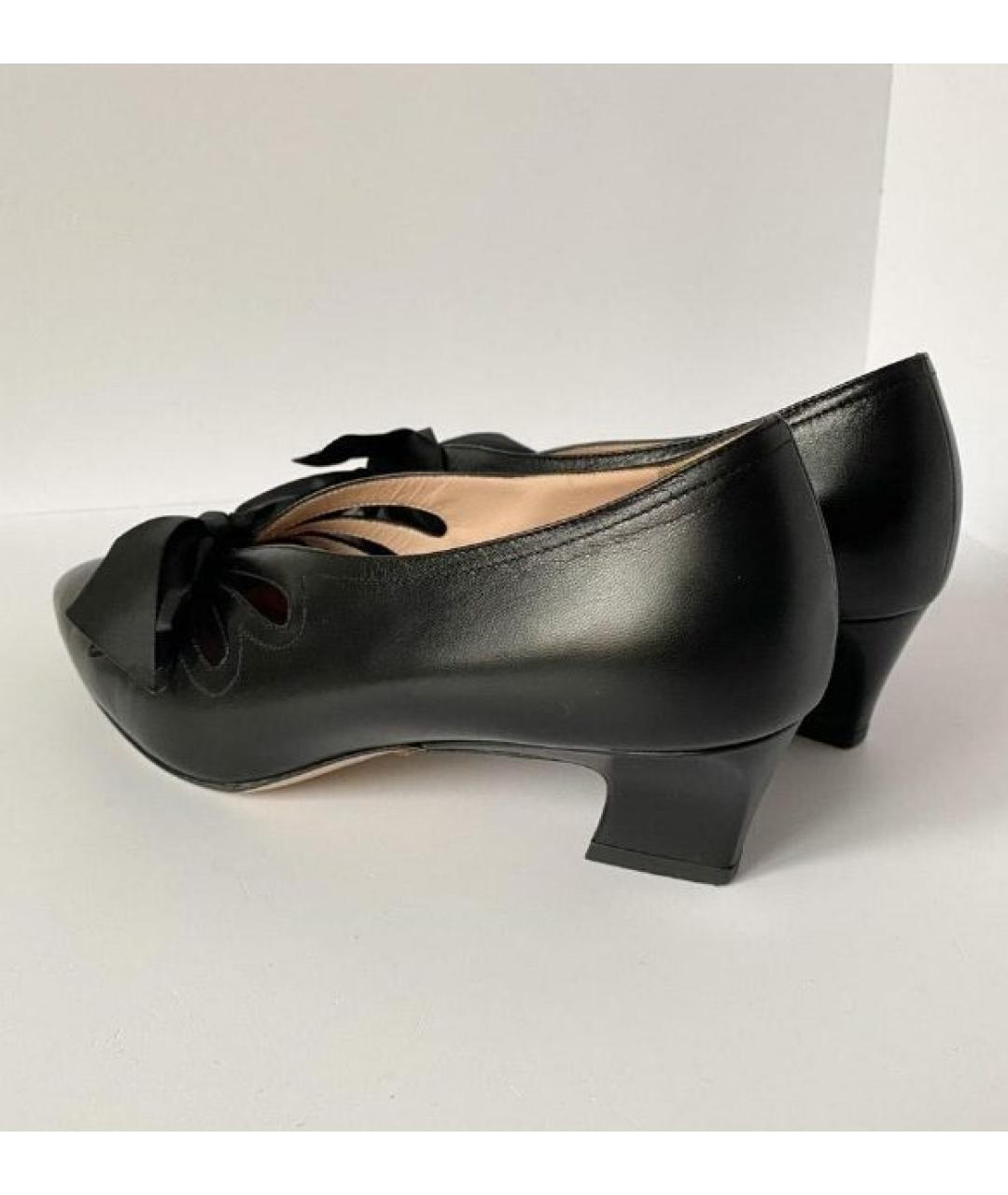 GUCCI Черные кожаные туфли, фото 8