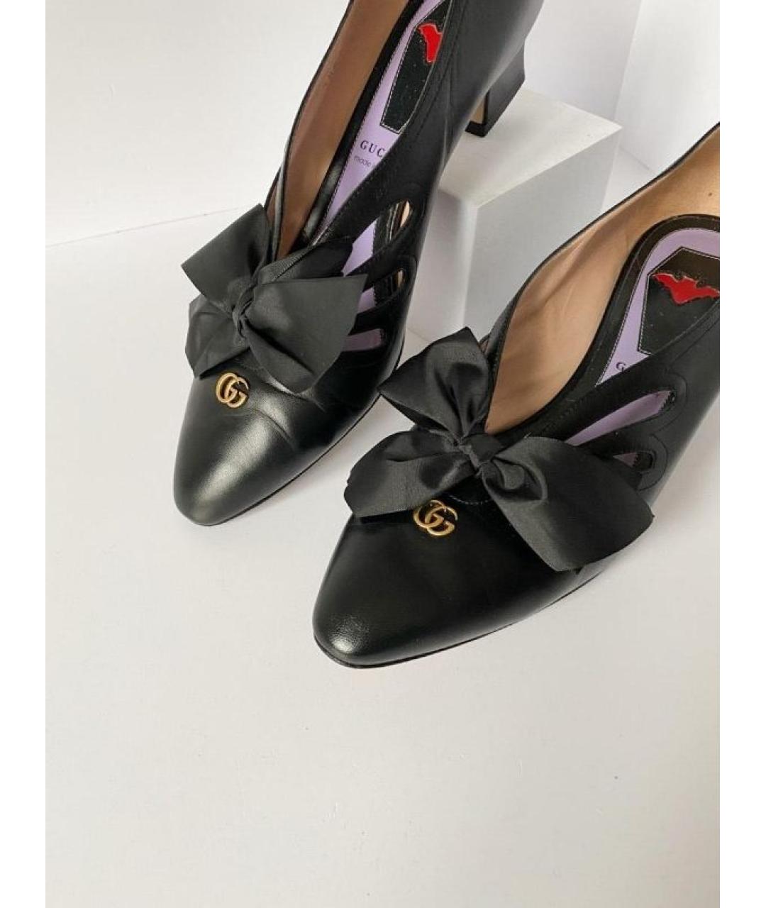 GUCCI Черные кожаные туфли, фото 4