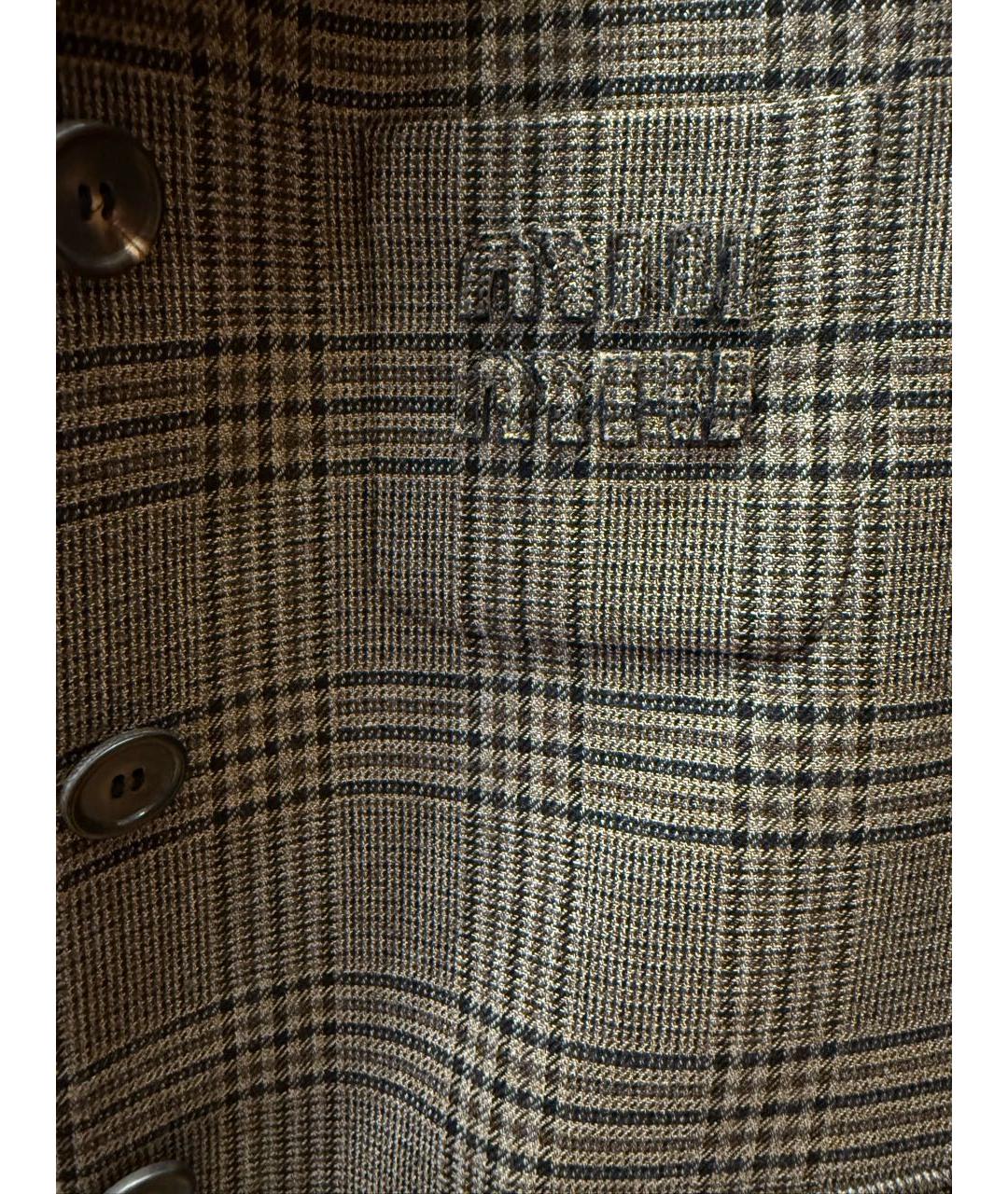 MIU MIU Коричневый шерстяной костюм с юбками, фото 4