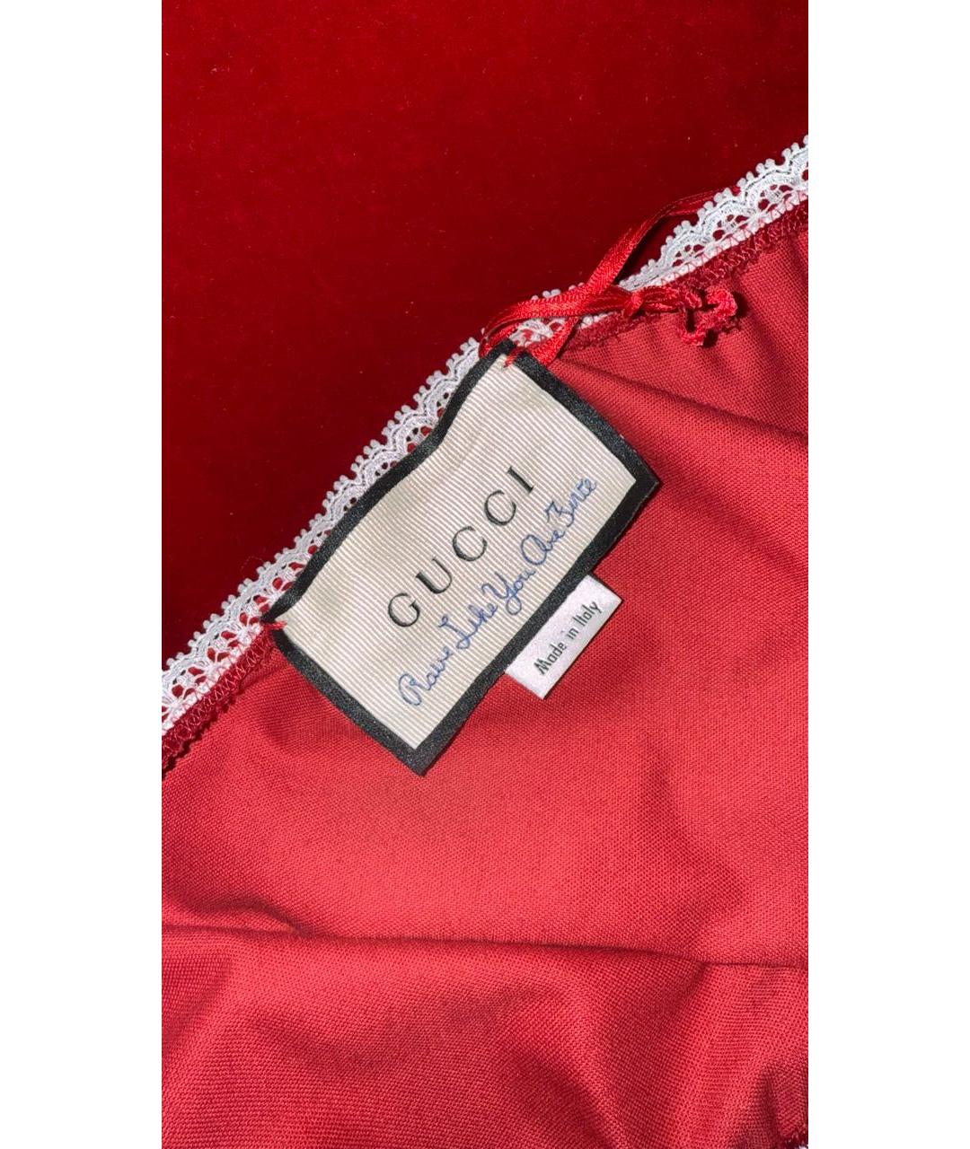 GUCCI Красное бархатное коктейльное платье, фото 3