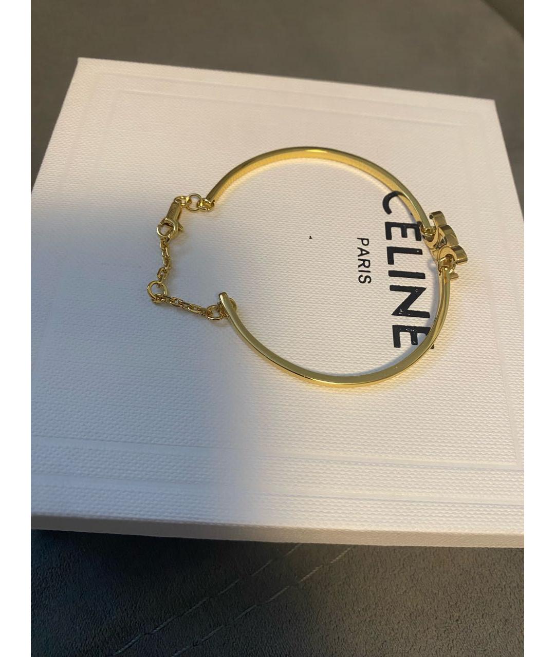 CELINE Золотой металлический браслет, фото 2