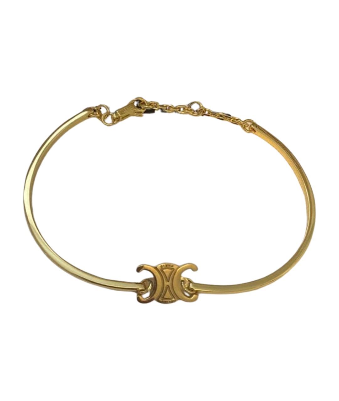 CELINE Золотой металлический браслет, фото 1
