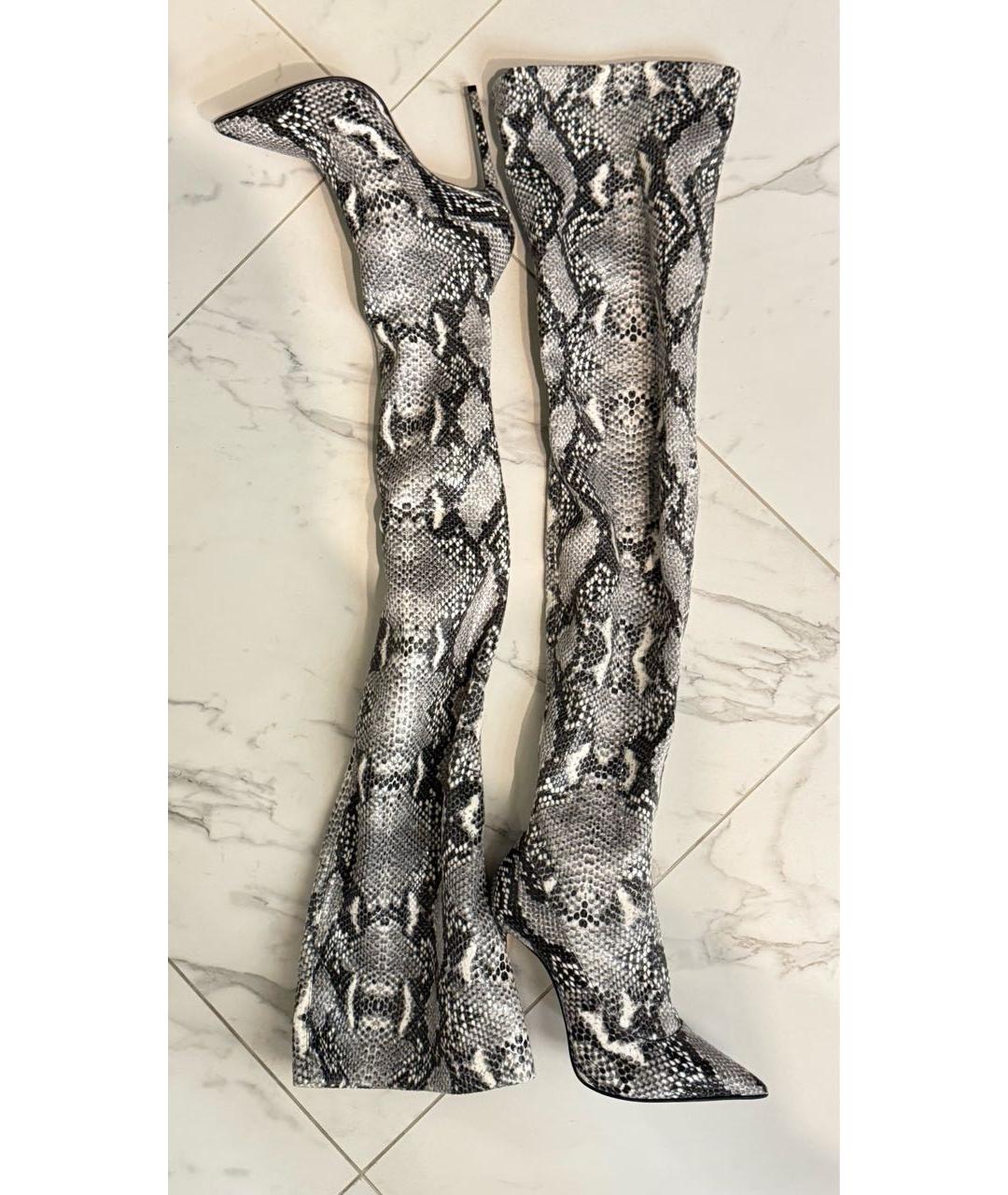 LE SILLA Белые ботфорты из искусственной кожи, фото 5