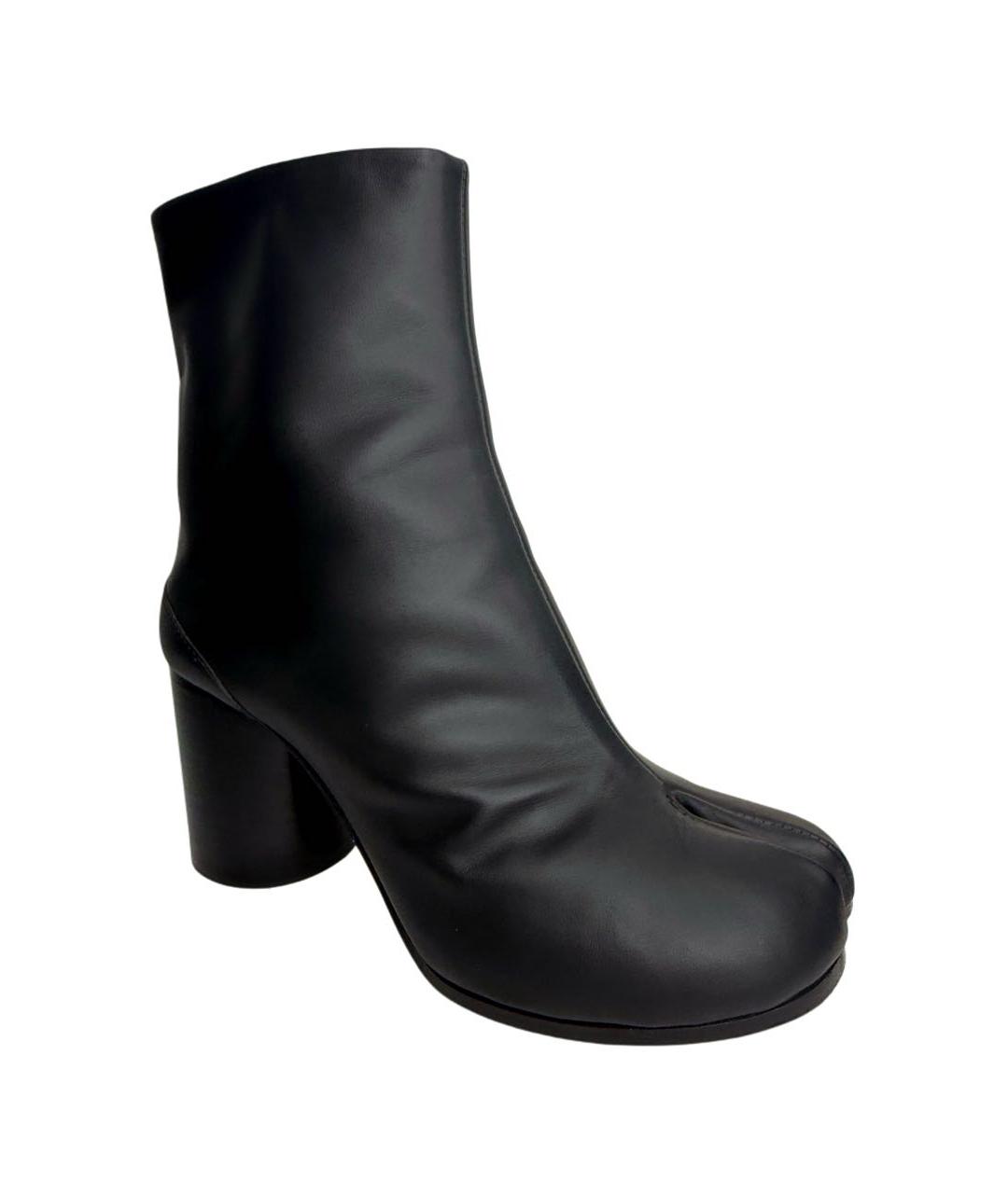 MAISON MARGIELA Черные кожаные ботильоны, фото 1