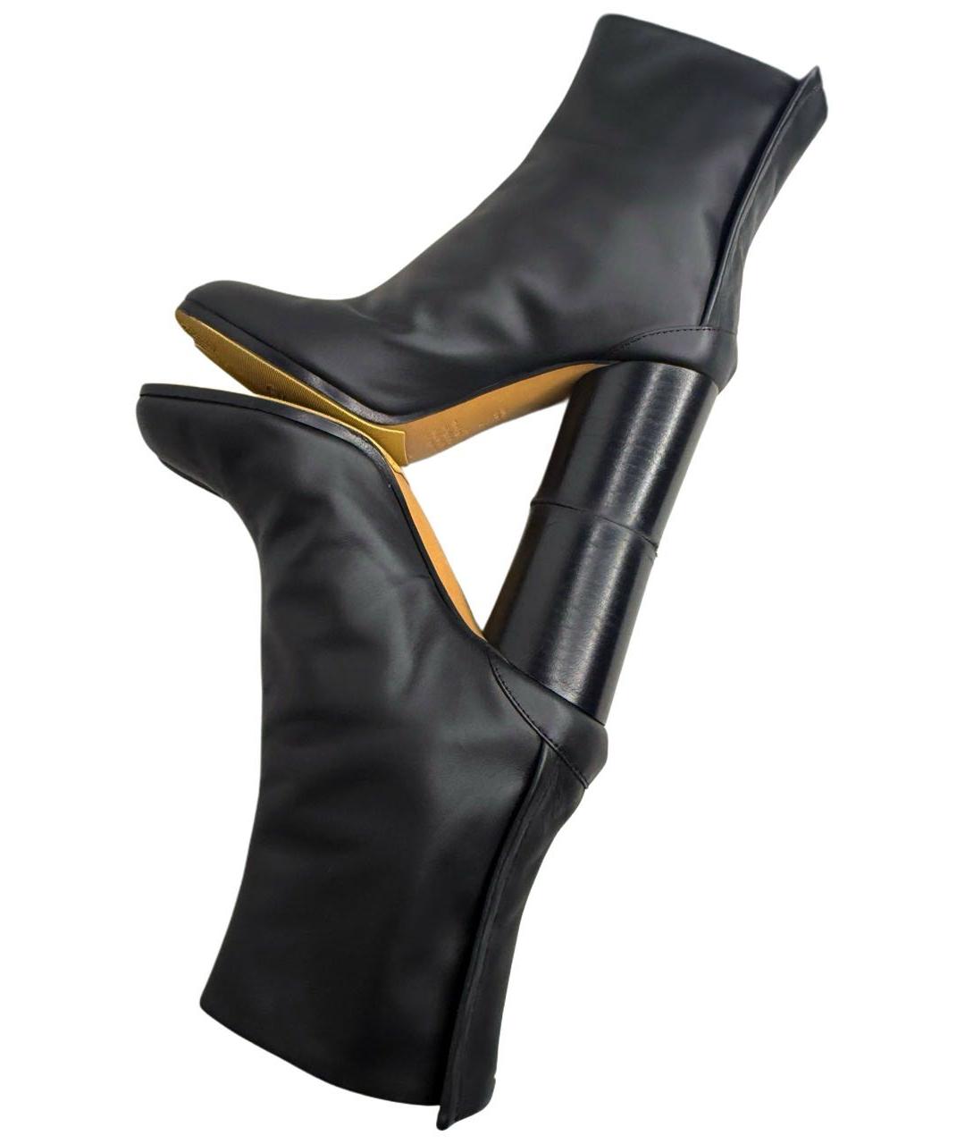 MAISON MARGIELA Черные кожаные ботильоны, фото 6