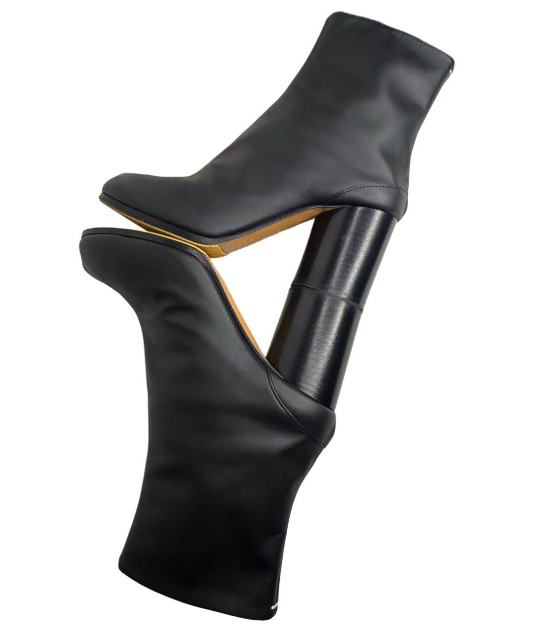 MAISON MARGIELA Черные кожаные ботильоны, фото 7