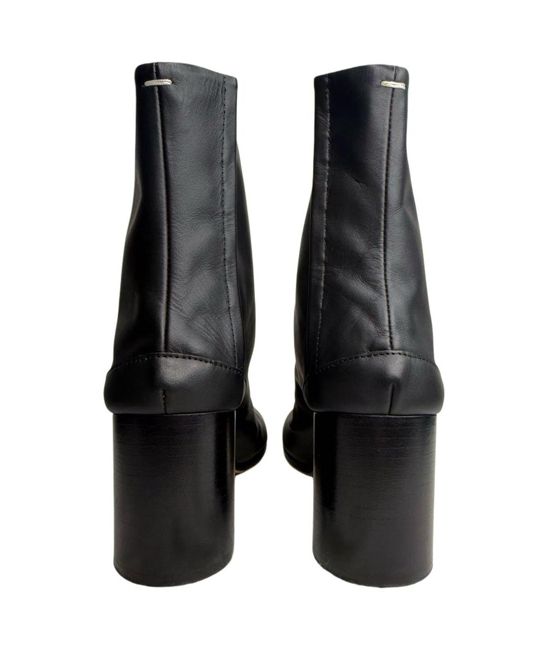 MAISON MARGIELA Черные кожаные ботильоны, фото 4