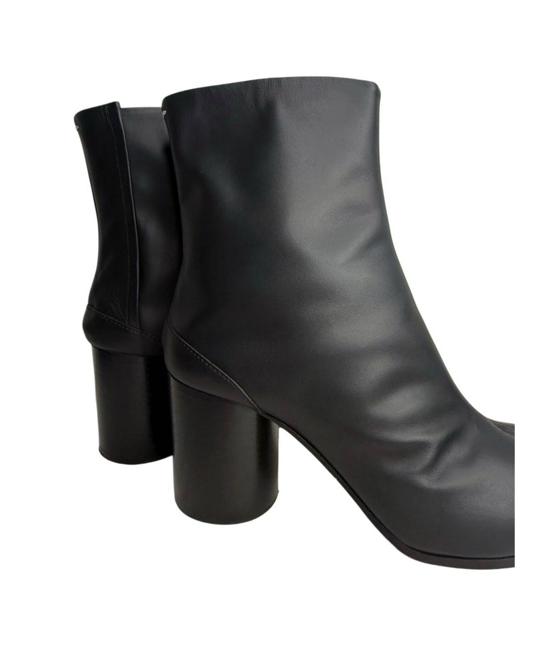 MAISON MARGIELA Черные кожаные ботильоны, фото 5