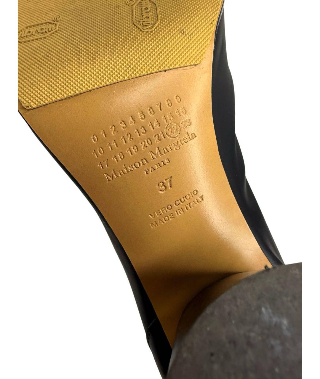 MAISON MARGIELA Черные кожаные ботильоны, фото 8