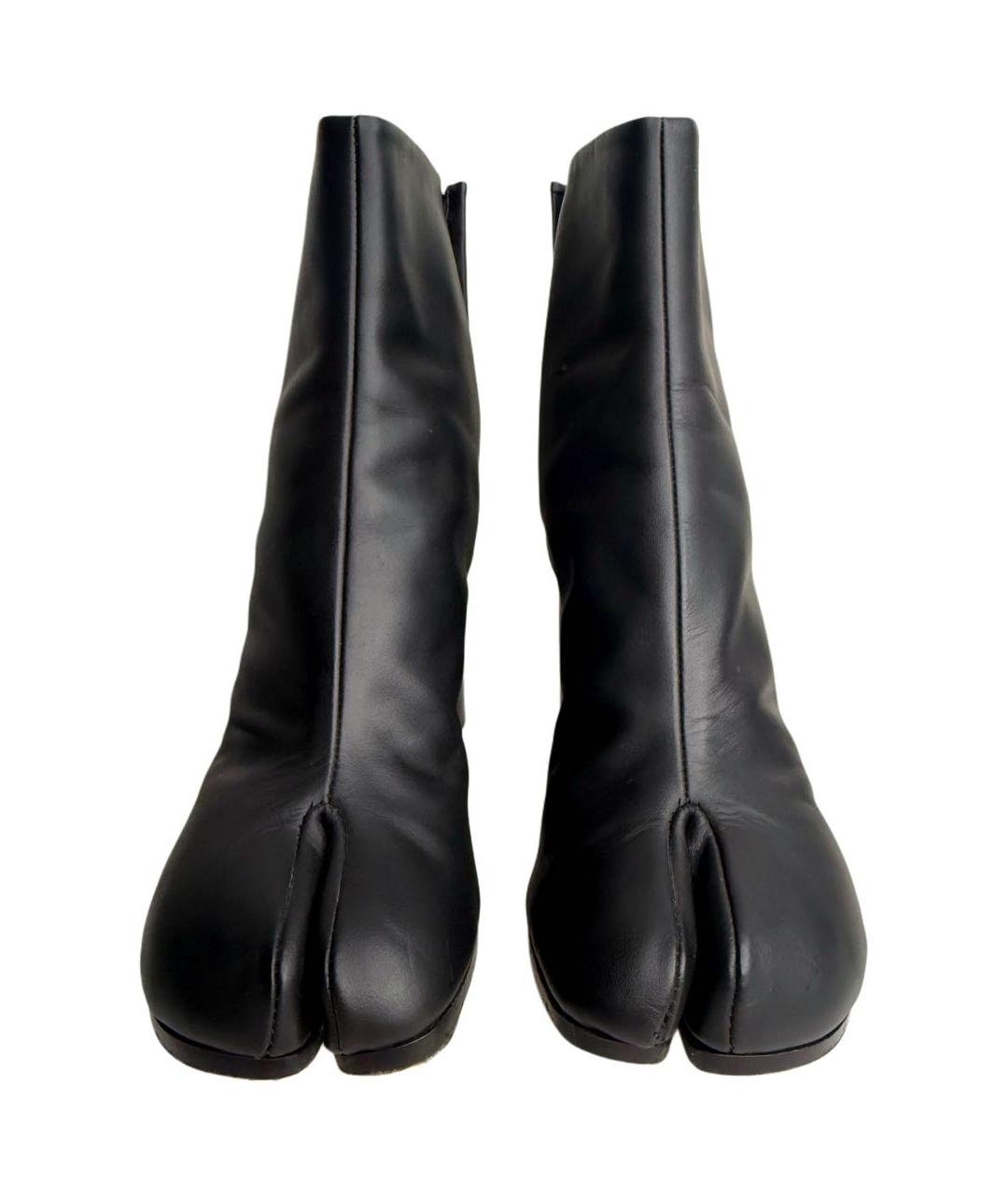 MAISON MARGIELA Черные кожаные ботильоны, фото 3