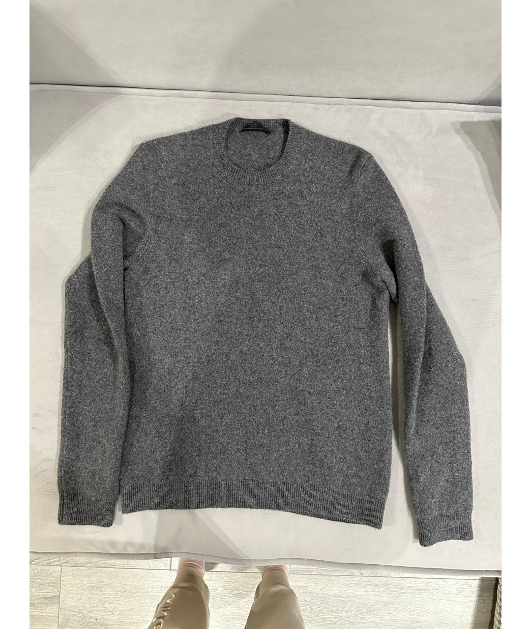 PRADA Серый кашемировый джемпер / свитер, фото 3