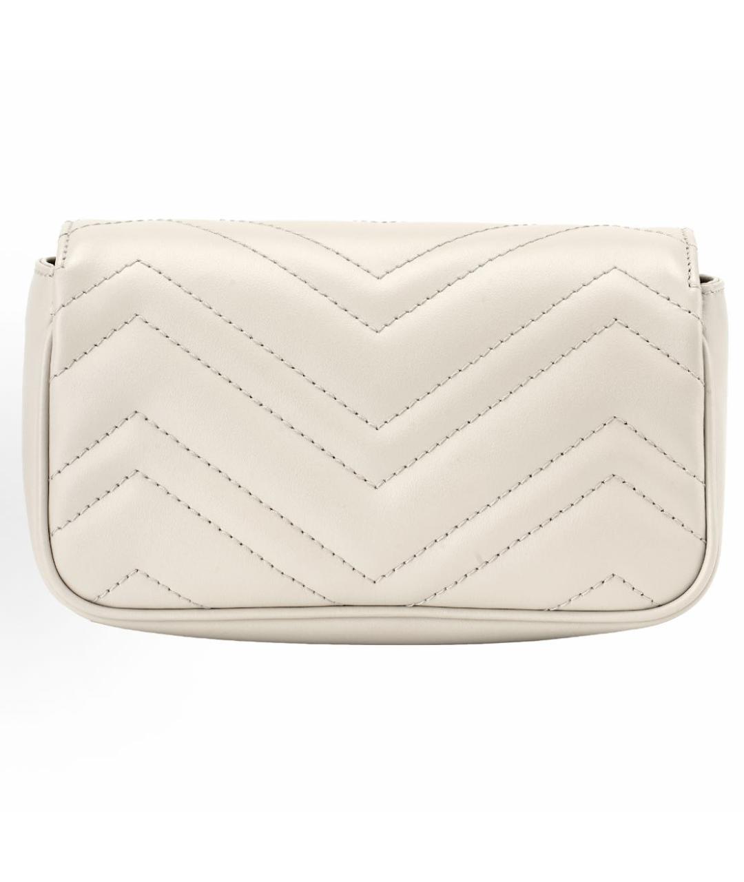 GUCCI Белая кожаная сумка через плечо, фото 3