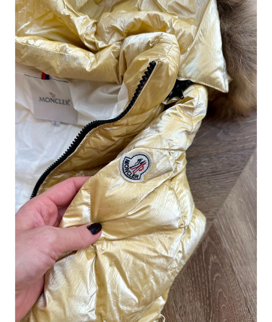 MONCLER Золотой полиэстеровый комбинезон, фото 5