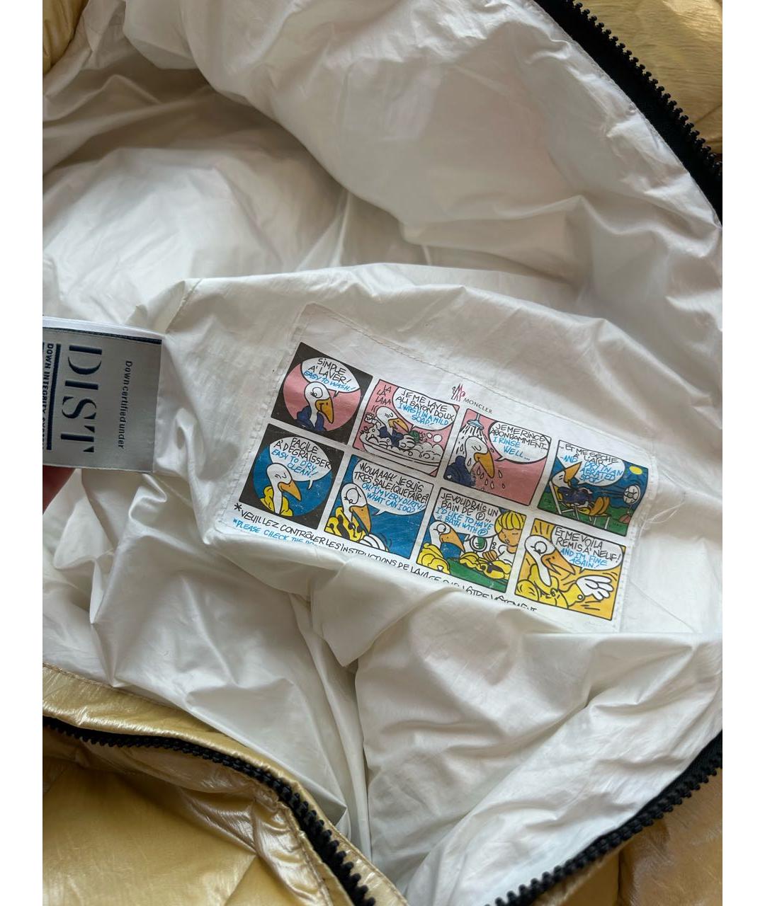 MONCLER Золотой полиэстеровый комбинезон, фото 7