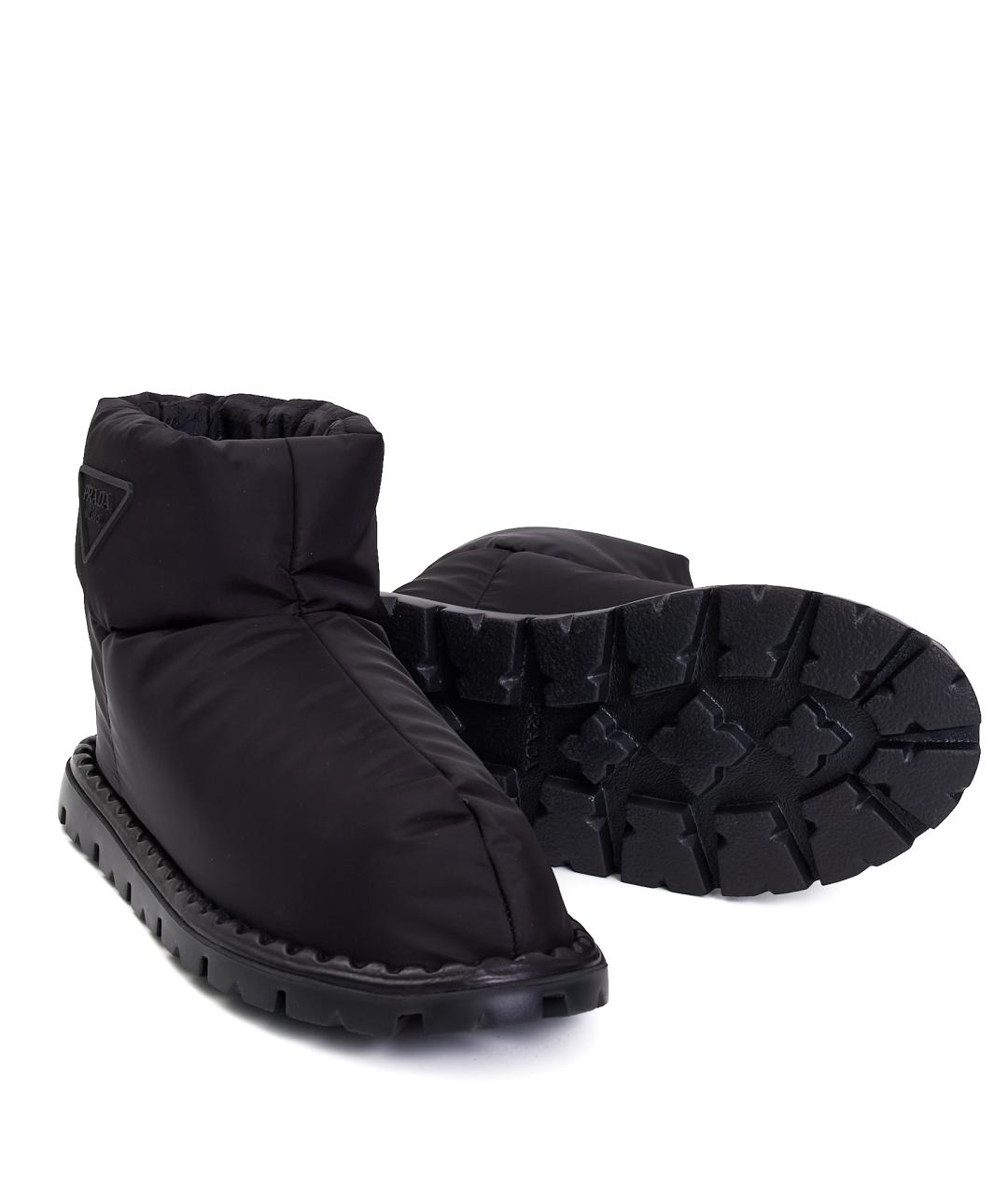 PRADA Черные текстильные ботинки, фото 5