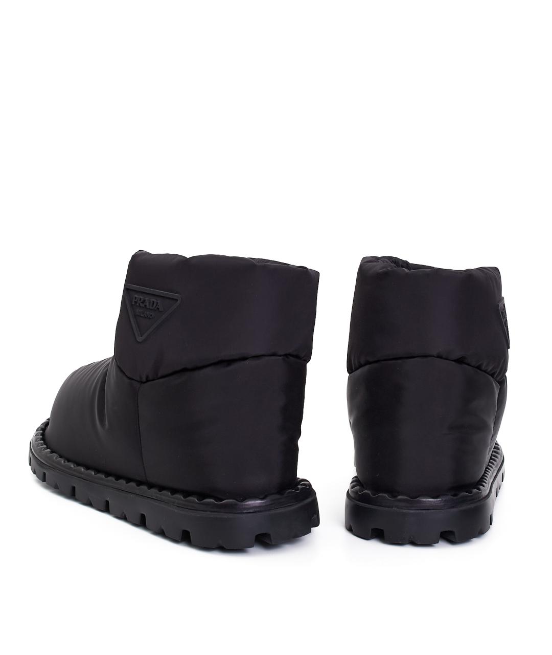 PRADA Черные текстильные ботинки, фото 3