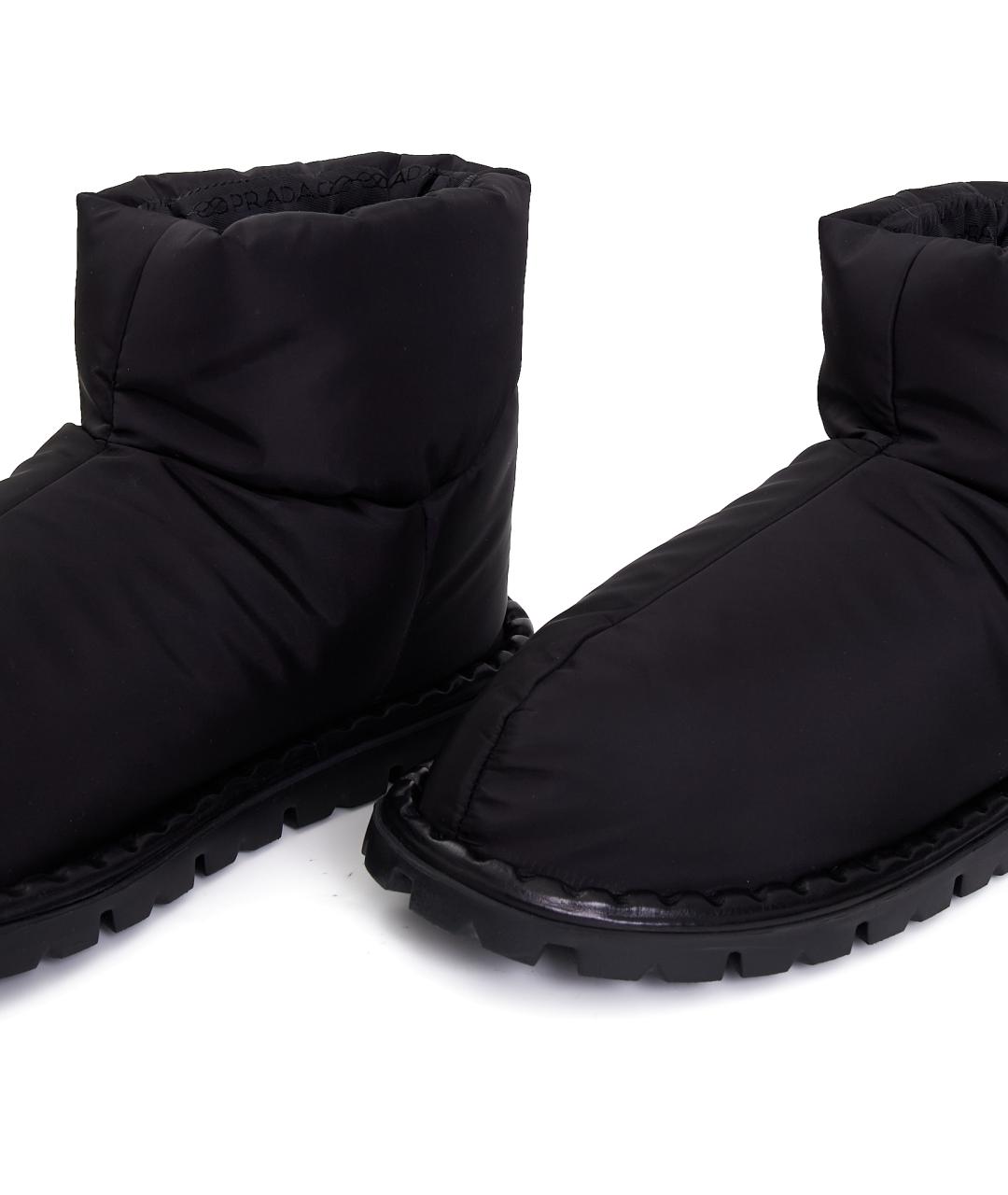 PRADA Черные текстильные ботинки, фото 4