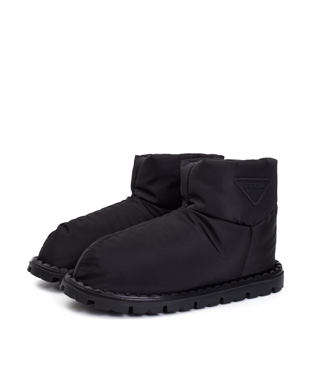 PRADA Черные текстильные ботинки, фото 2