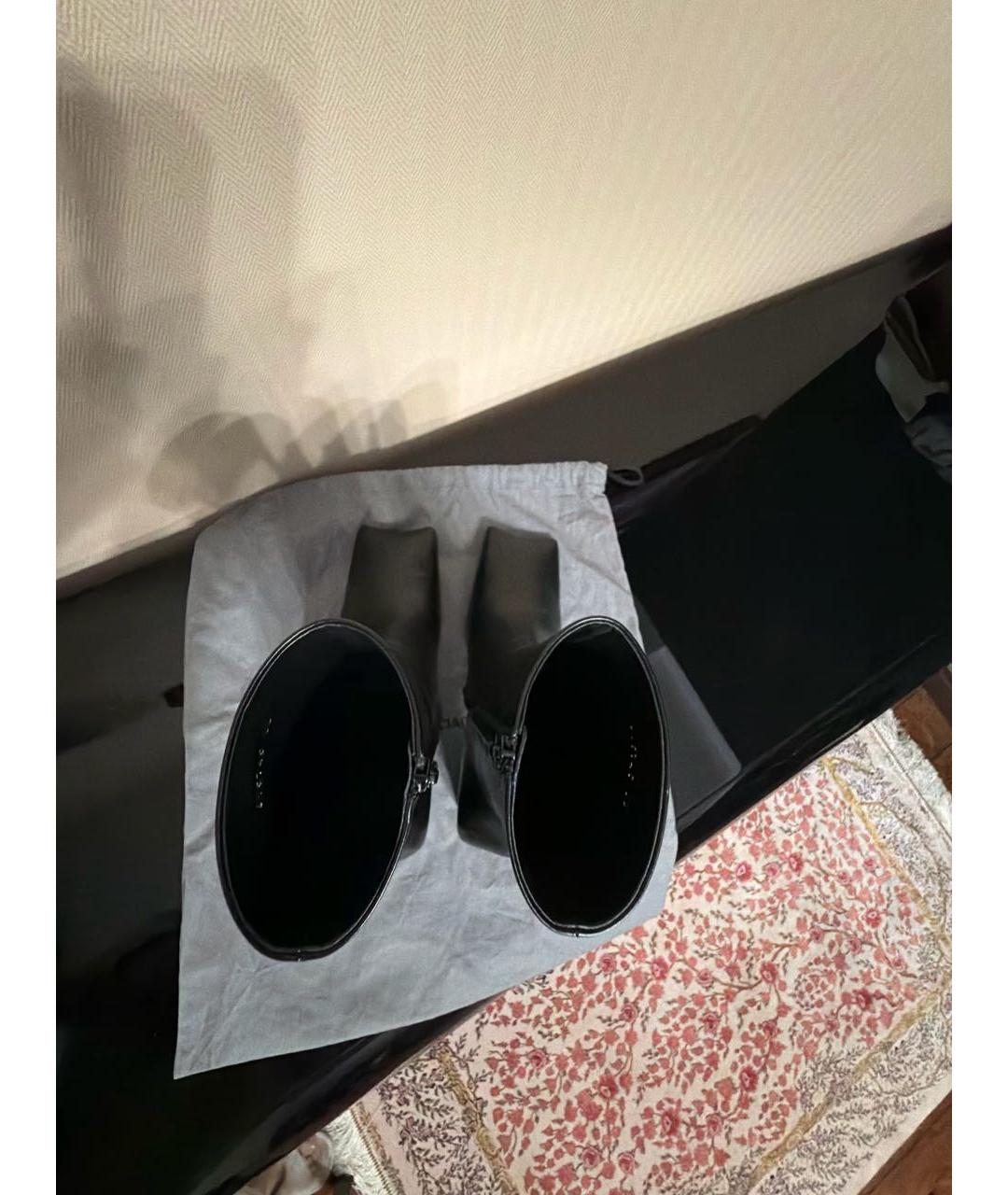 BALENCIAGA Черные кожаные ботильоны, фото 3