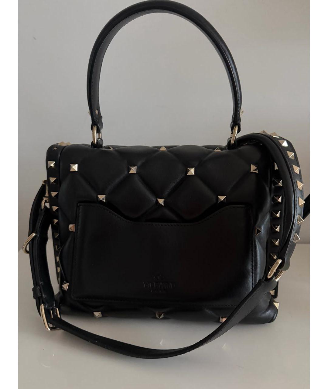 VALENTINO Черная кожаная сумка через плечо, фото 3