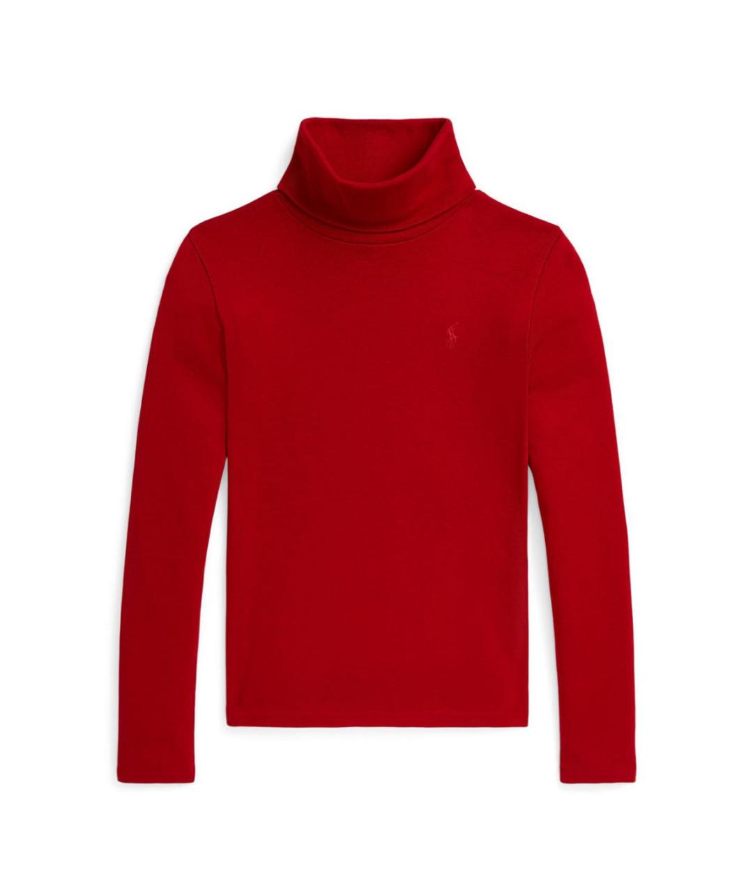 POLO RALPH LAUREN Красная хлопковая водолазка, фото 1