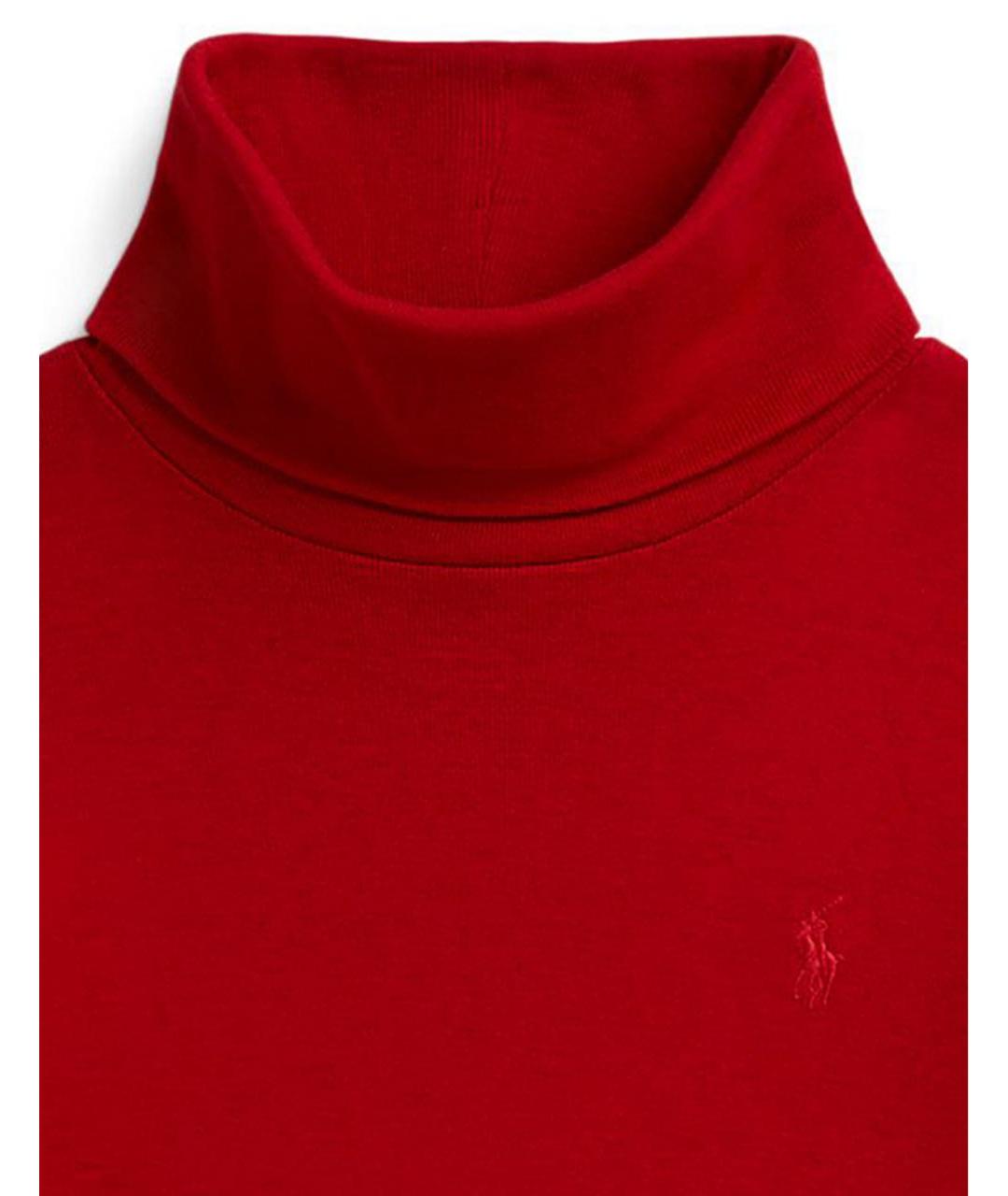 POLO RALPH LAUREN Красная хлопковая водолазка, фото 3