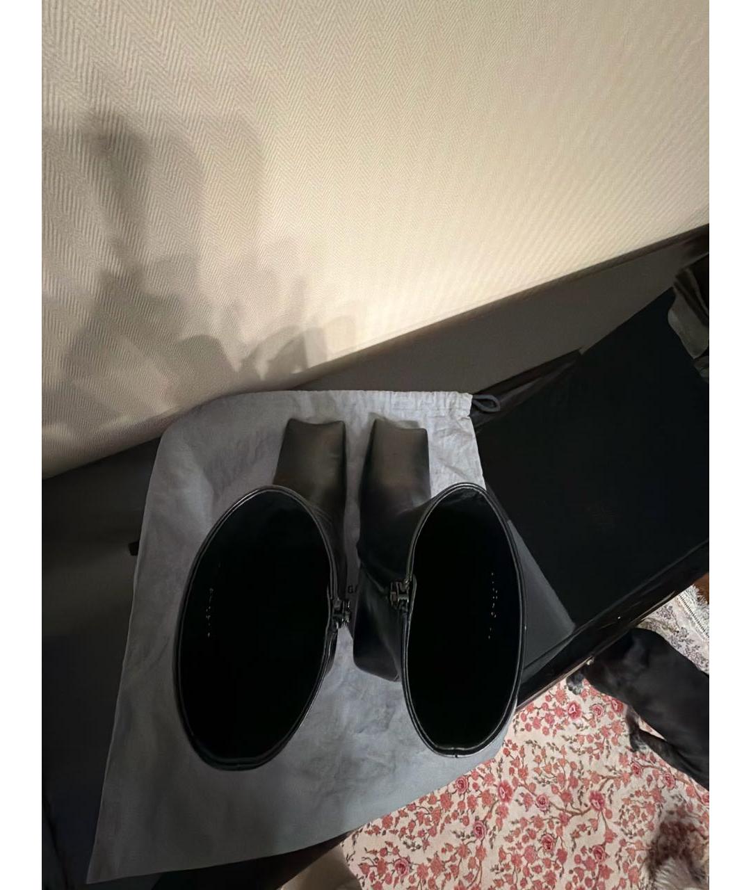 BALENCIAGA Черные кожаные ботинки, фото 3