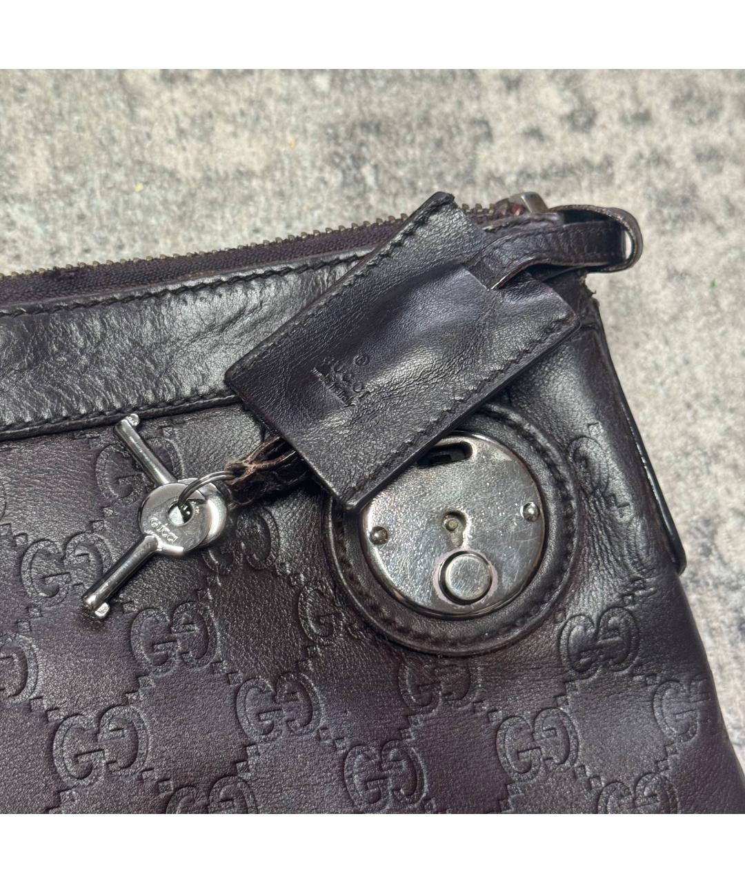 GUCCI Черная кожаная сумка на плечо, фото 2