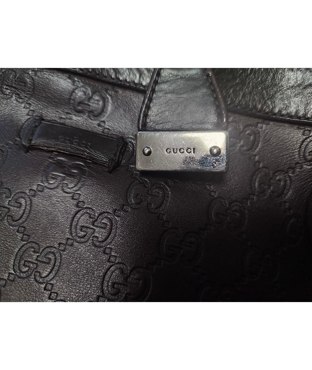 GUCCI Черная кожаная сумка на плечо, фото 4