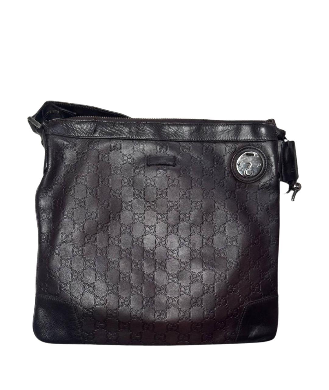 GUCCI Черная кожаная сумка на плечо, фото 1