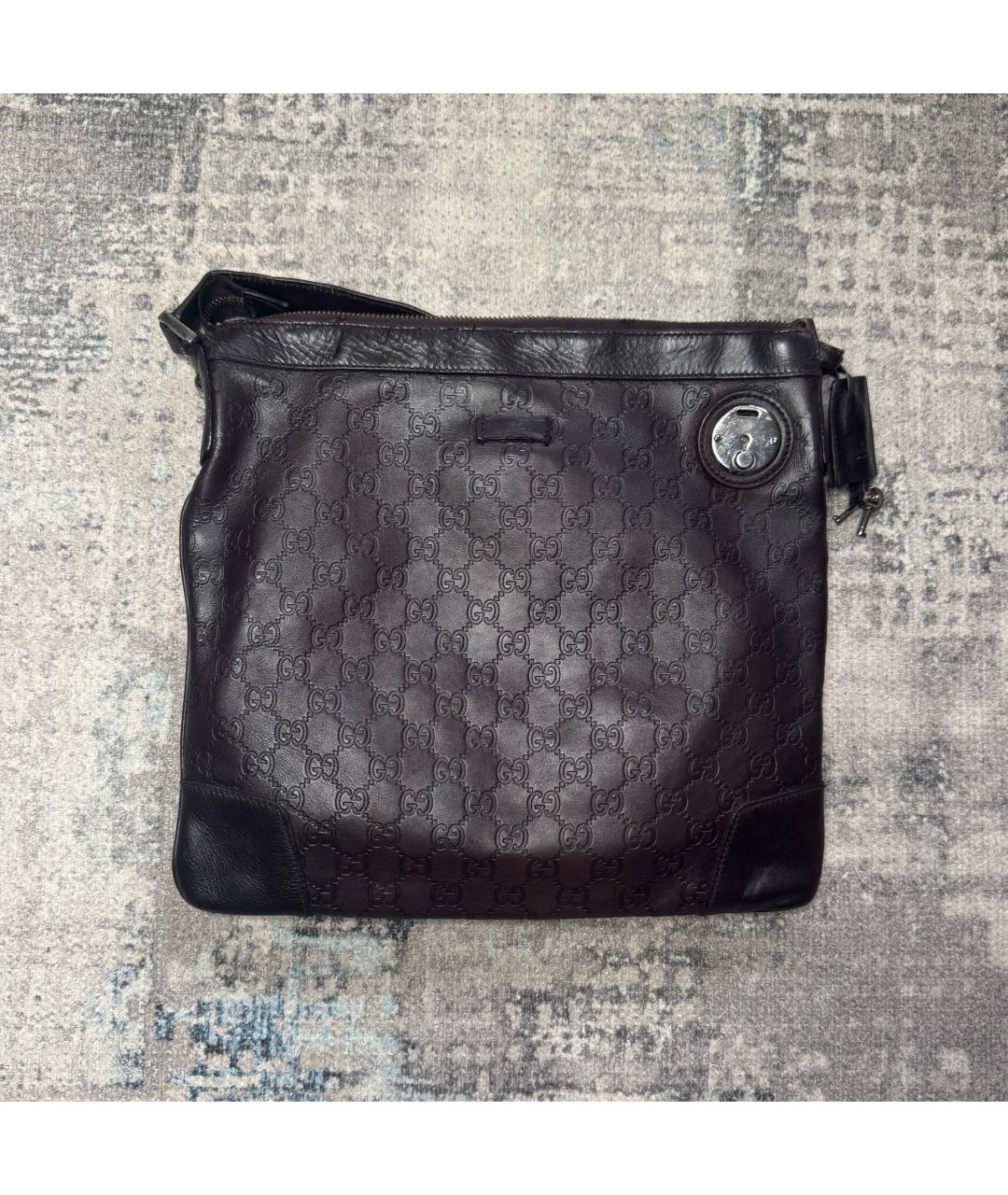 GUCCI Черная кожаная сумка на плечо, фото 7