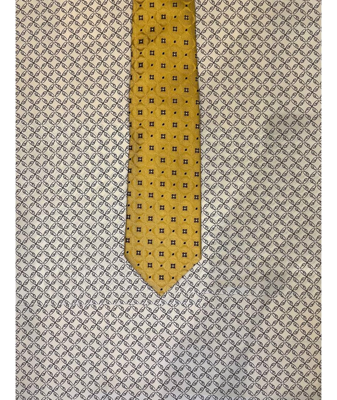 BRIONI Золотой шелковый галстук, фото 10