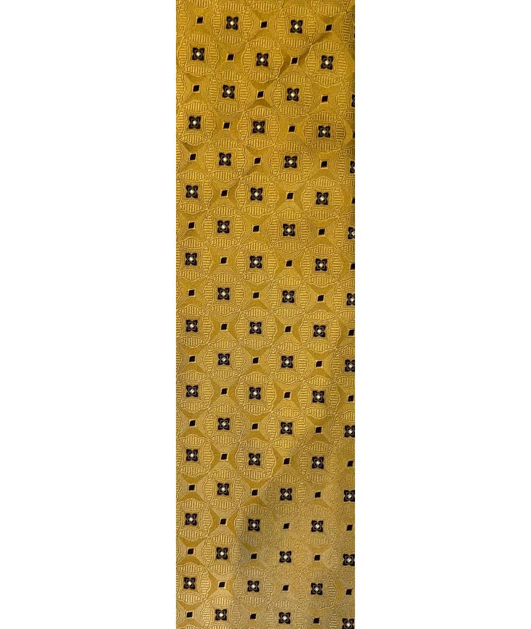 BRIONI Золотой шелковый галстук, фото 4