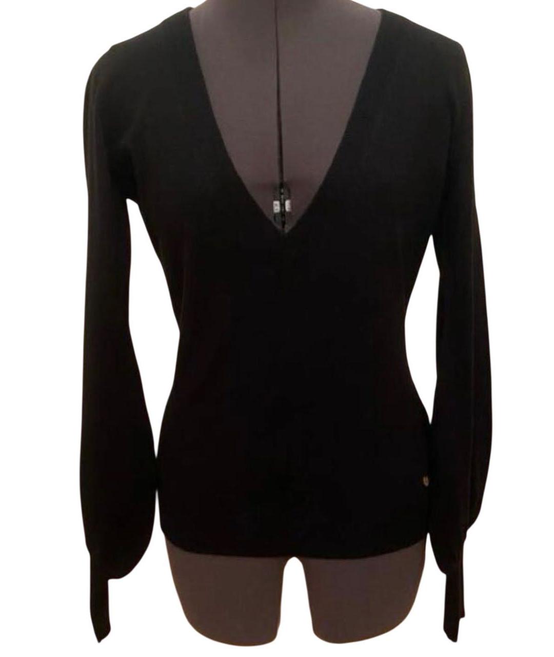 PINKO Черный шерстяной джемпер / свитер, фото 7