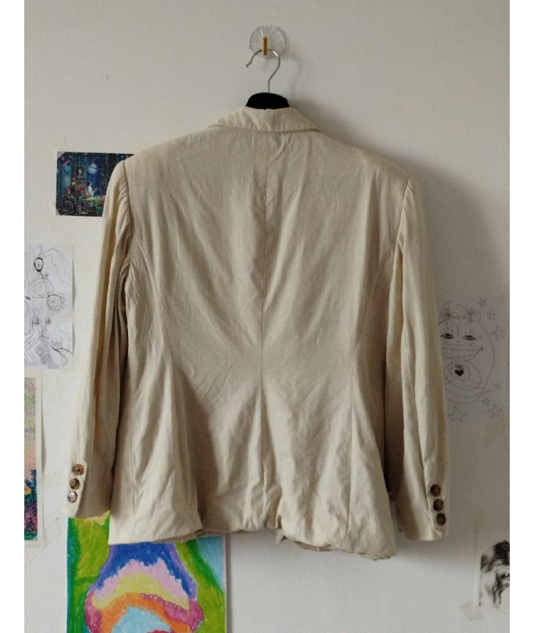GUCCI Бежевый льняной жакет/пиджак, фото 2