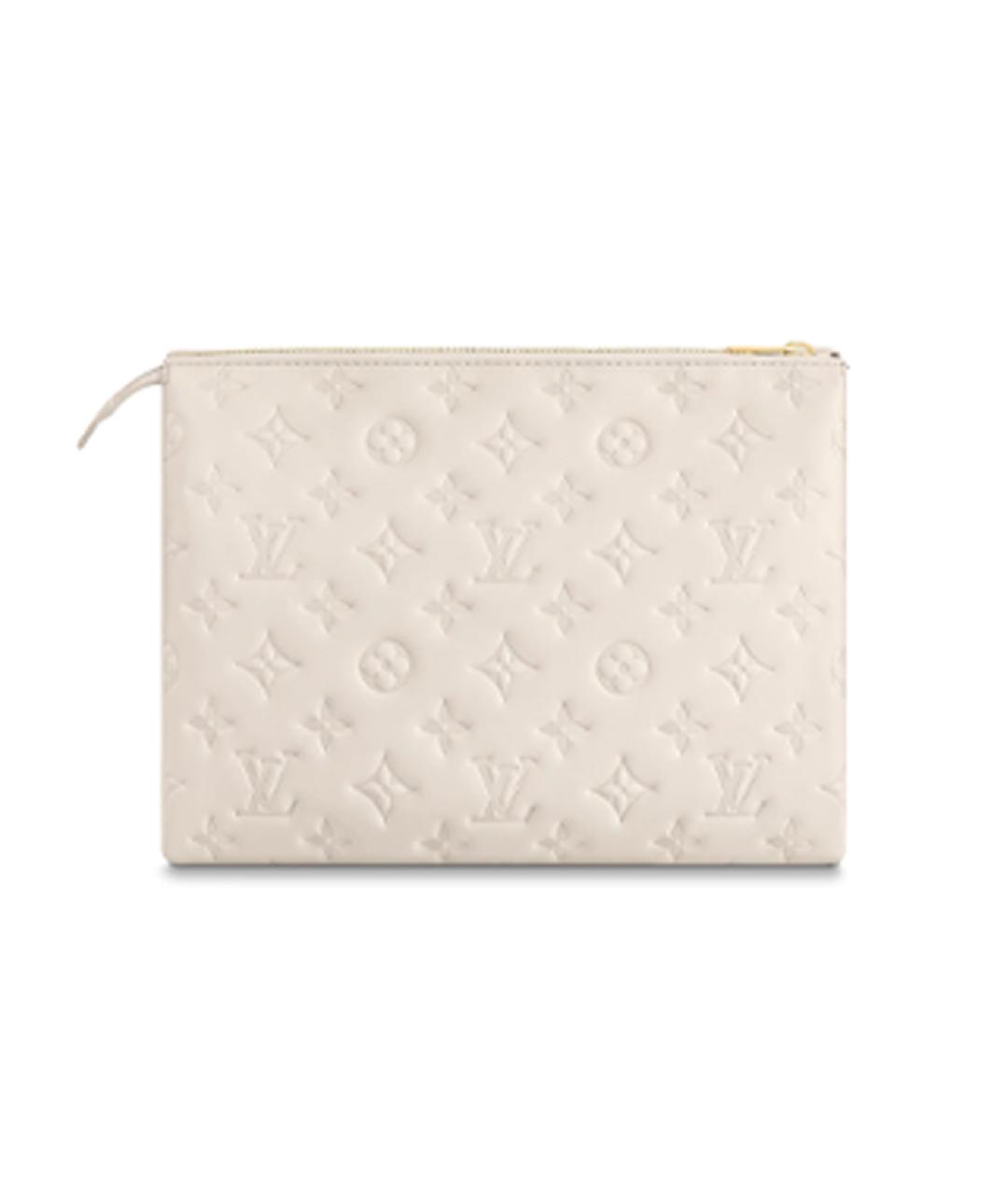 LOUIS VUITTON Белая кожаная сумка через плечо, фото 3