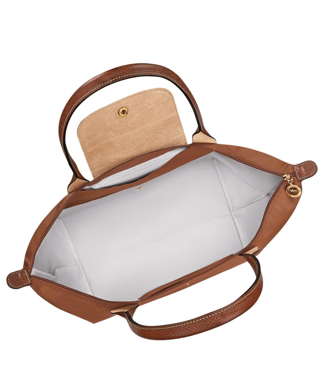 LONGCHAMP Коричневая тканевая сумка тоут, фото 4