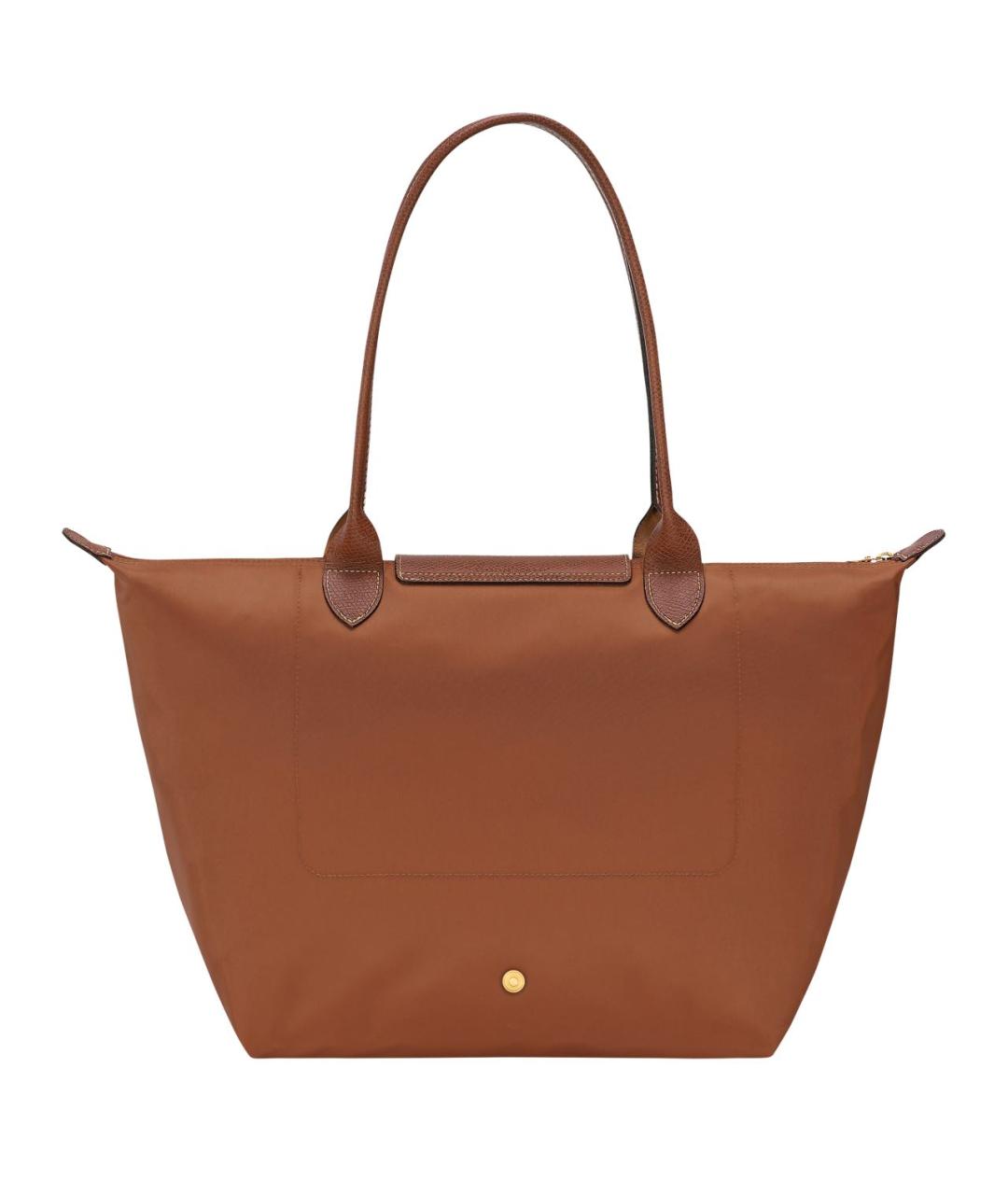LONGCHAMP Коричневая тканевая сумка тоут, фото 3