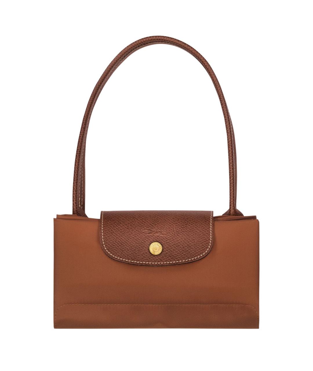 LONGCHAMP Коричневая тканевая сумка тоут, фото 6