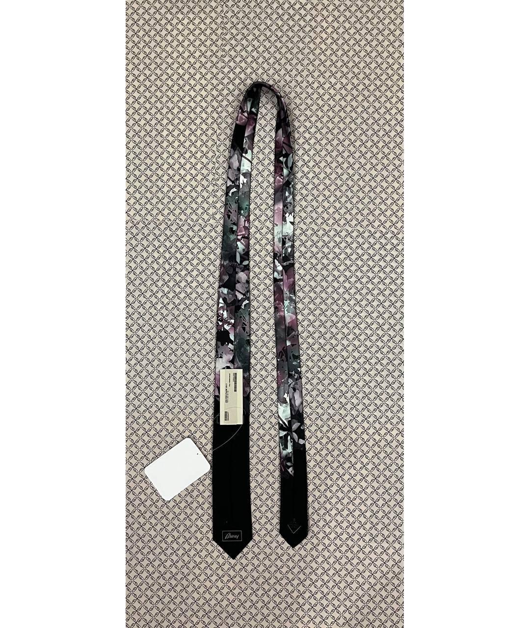 BRIONI Черный шелковый галстук, фото 7