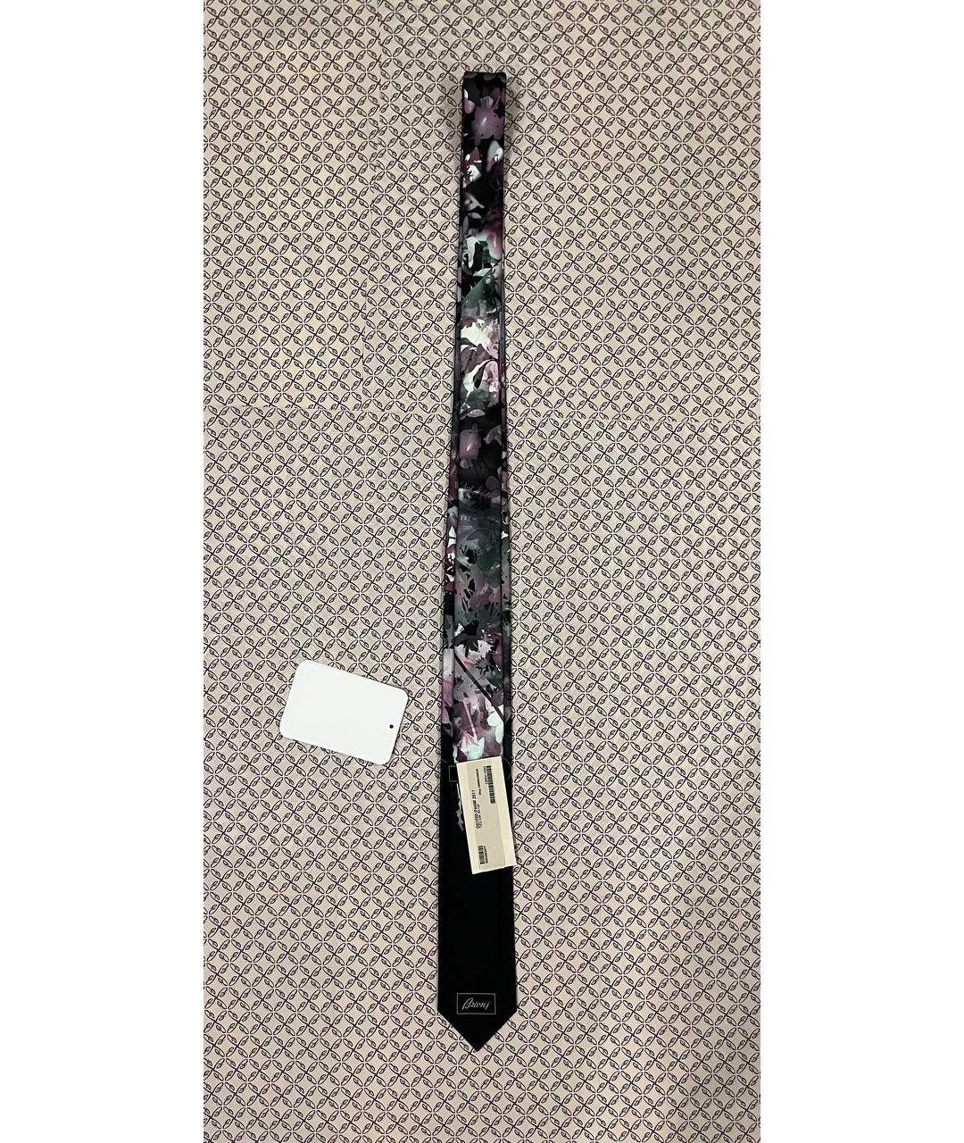 BRIONI Черный шелковый галстук, фото 9