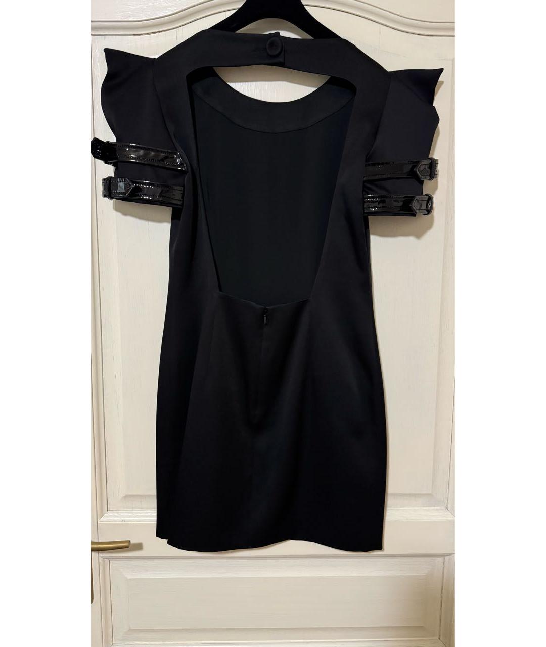 MOSCHINO Черное ацетатное вечернее платье, фото 2