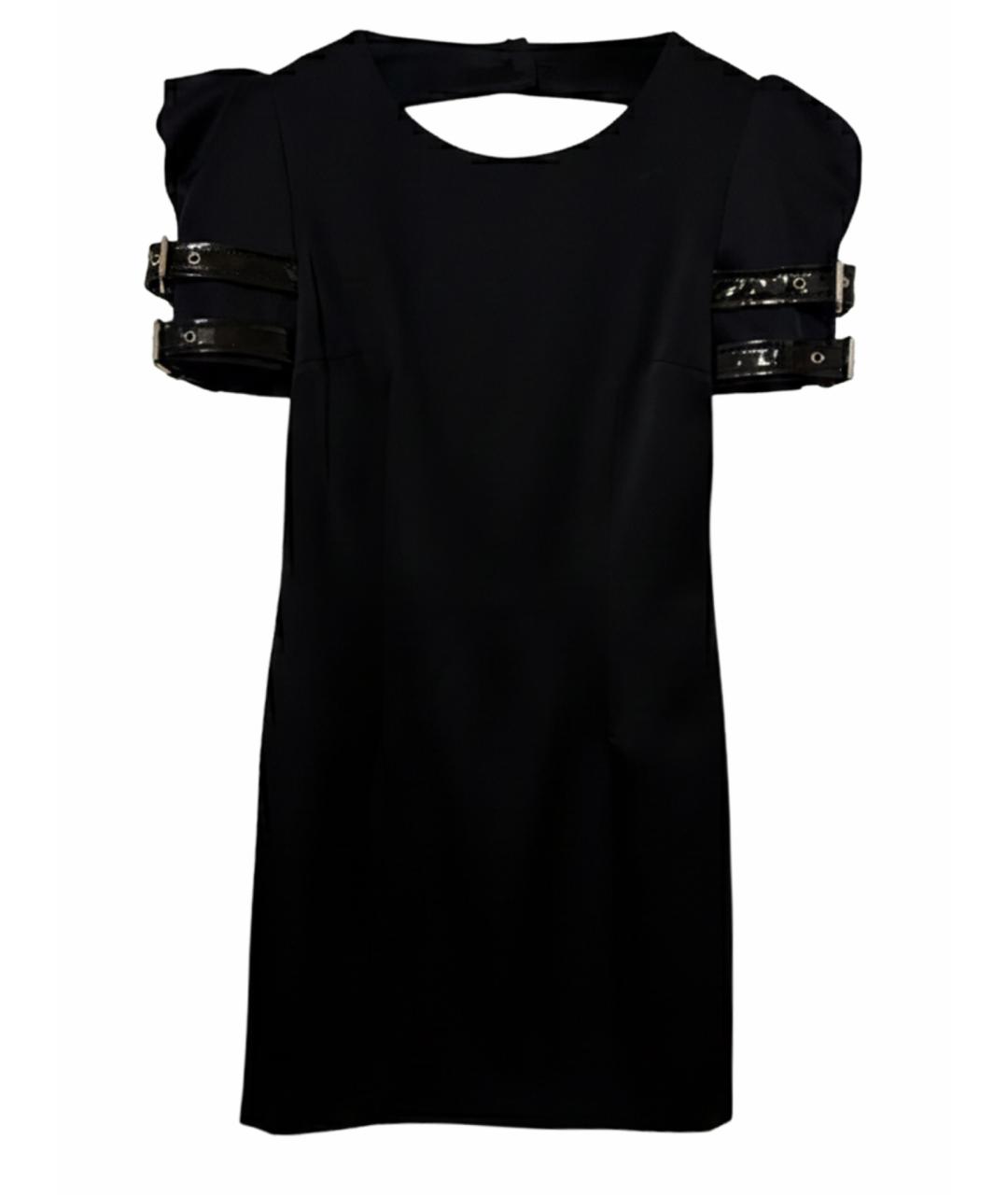 MOSCHINO Черное ацетатное вечернее платье, фото 1